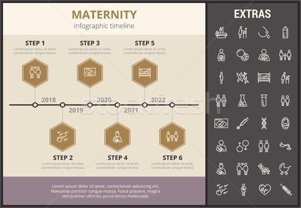Maternity infographic template, elements and icons Stock photo © RAStudio
