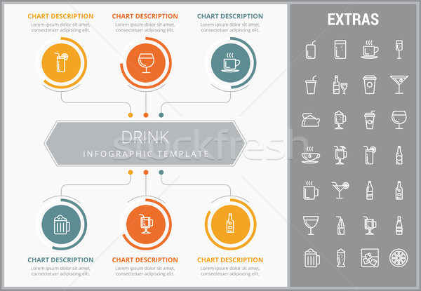 Drink infographic template, elements and icons. Stock photo © RAStudio