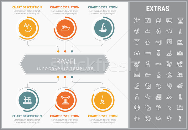 Viajar modelo elementos ícones customizáveis Foto stock © RAStudio