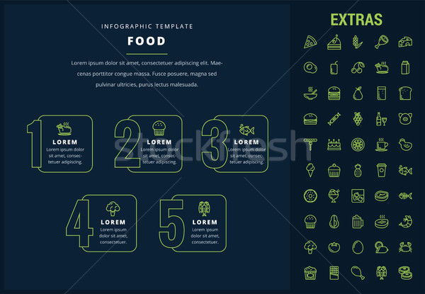 Food infographic template, elements and icons. Stock photo © RAStudio