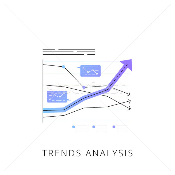 Neón tendencias análisis vector línea icono Foto stock © RAStudio