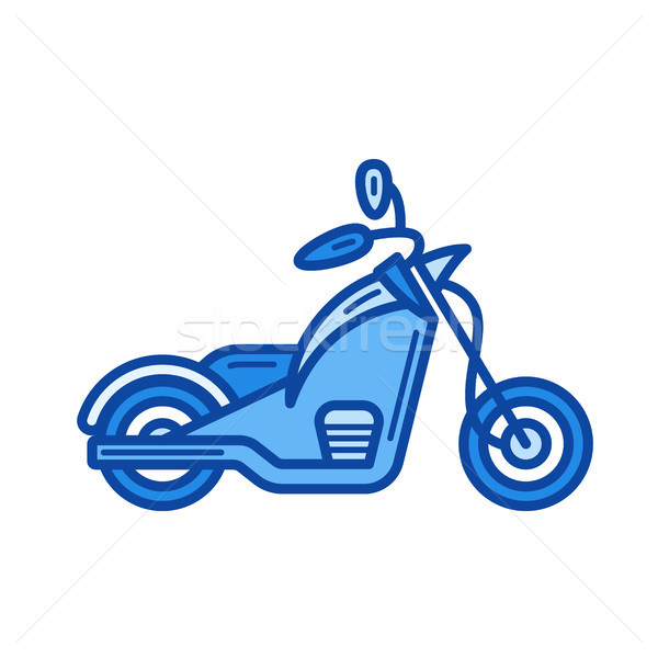 Bike chopper line icon. Stock photo © RAStudio