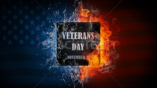 USA Veterans Day banner. Honoring all who served. Stock photo © RAStudio