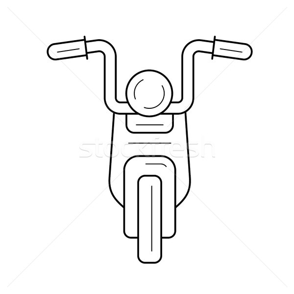 Cruiser motorcycle line icon. Stock photo © RAStudio