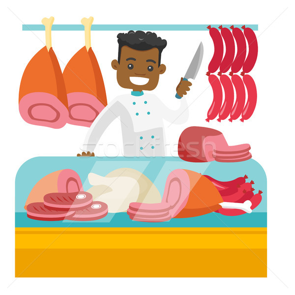 Butcher offering fresh meat in the butchery. Stock photo © RAStudio