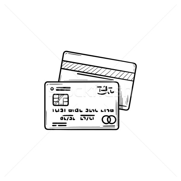 Credit cards hand drawn outline doodle icon. Stock photo © RAStudio