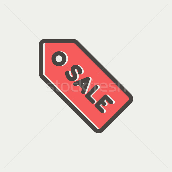 Sale tag thin line icon Stock photo © RAStudio