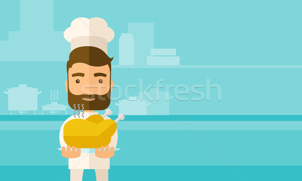 Foto stock: Chef · saboroso · cozinhado · Turquia · jovem