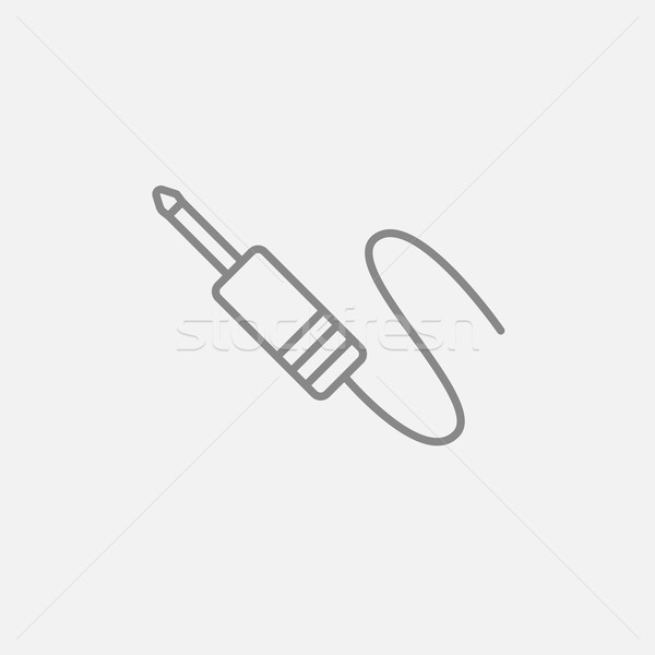 Jack cable line icon. Stock photo © RAStudio