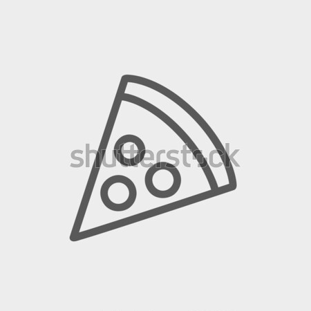 Pizza slice lijn icon web mobiele infographics Stockfoto © RAStudio