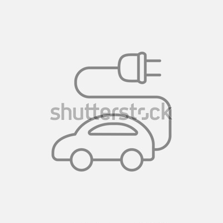 Electric car line icon. Stock photo © RAStudio