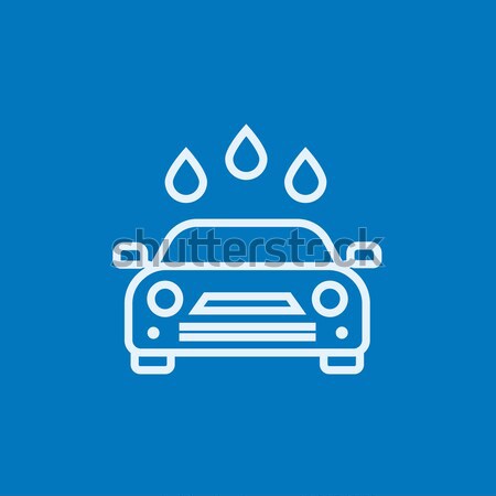 Lavado de coches línea icono web móviles infografía Foto stock © RAStudio