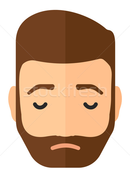 男子 閉眼 向量 設計 插圖 孤立 商業照片 © RAStudio
