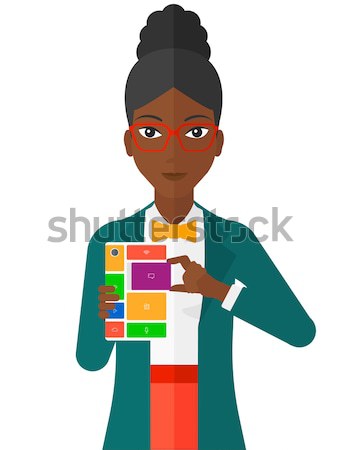Woman with modular phone. Stock photo © RAStudio