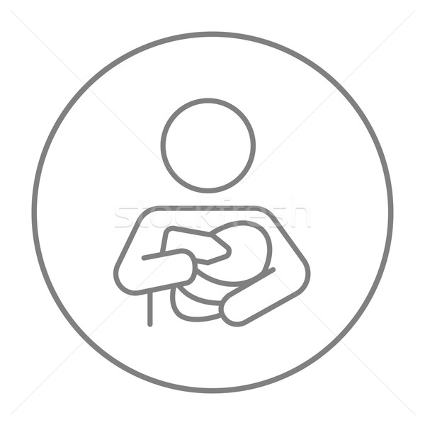 Woman nursing baby line icon. Stock photo © RAStudio