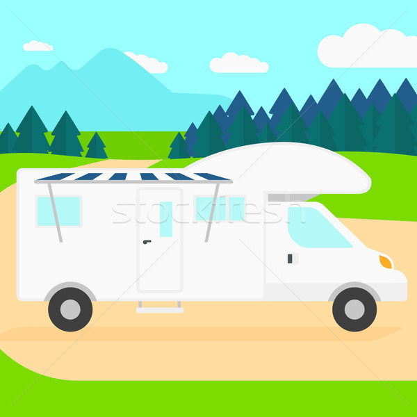 Background of motorhome in the forest. Stock photo © RAStudio