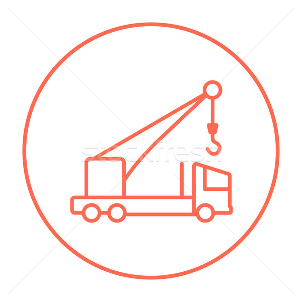 Mobile crane line icon. Stock photo © RAStudio