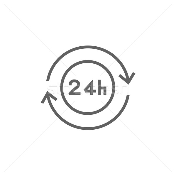 Service 24 hrs line icon. Stock photo © RAStudio