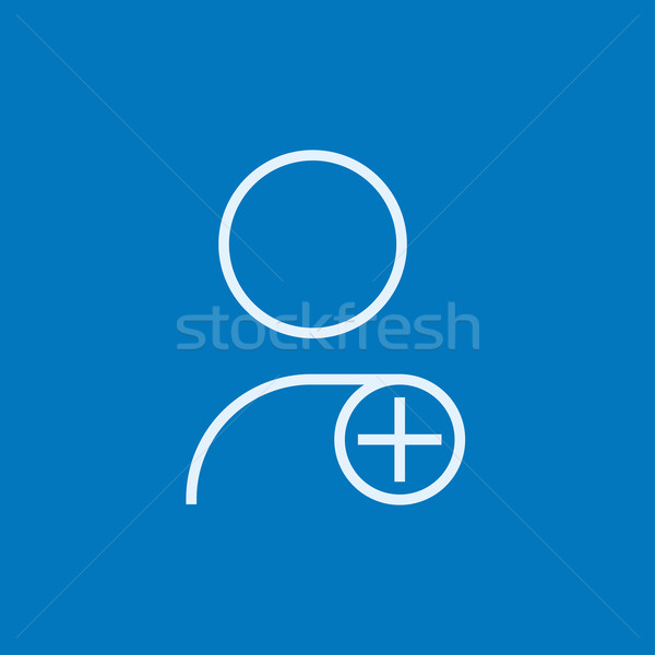 Benutzer Profil Pluszeichen line Symbol Ecken Stock foto © RAStudio