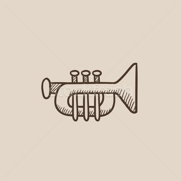 Trumpet sketch icon. Stock photo © RAStudio