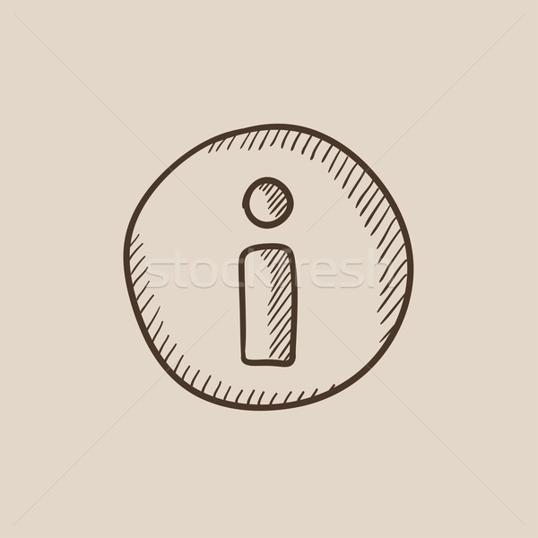 Information sign sketch icon. Stock photo © RAStudio