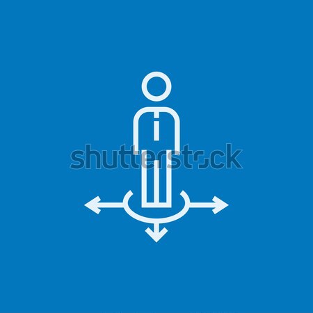 Businessman in three ways line icon. Stock photo © RAStudio