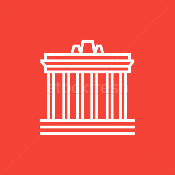 Acropolis Athene lijn icon hoeken web Stockfoto © RAStudio