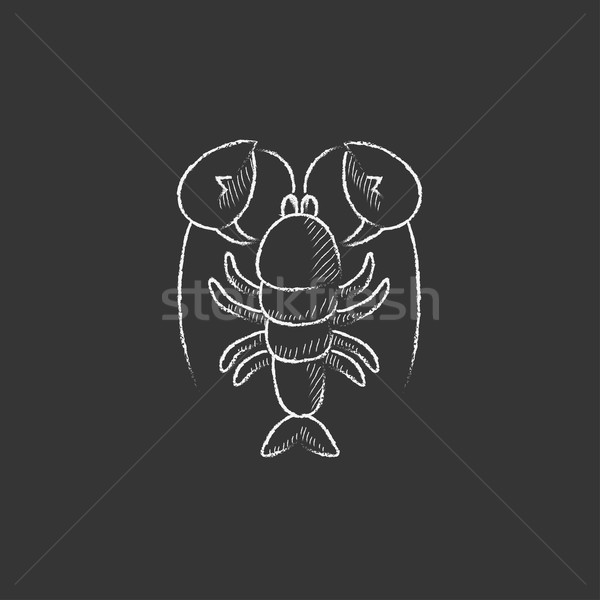 Lobster. Drawn in chalk icon. Stock photo © RAStudio
