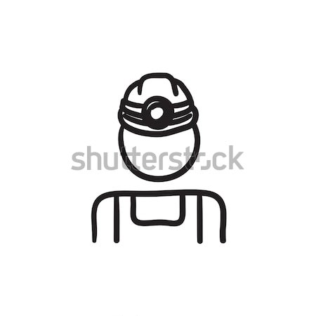 Coal miner sketch icon. Stock photo © RAStudio