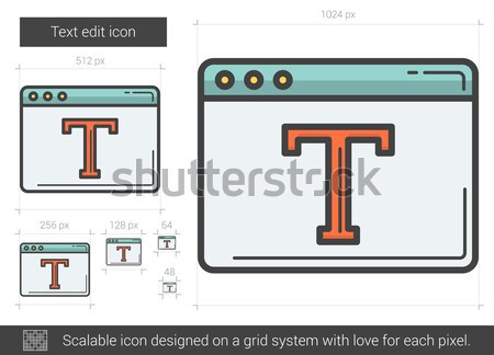 Text edit line icon. Stock photo © RAStudio