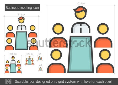 Business meeting line icon. Stock photo © RAStudio