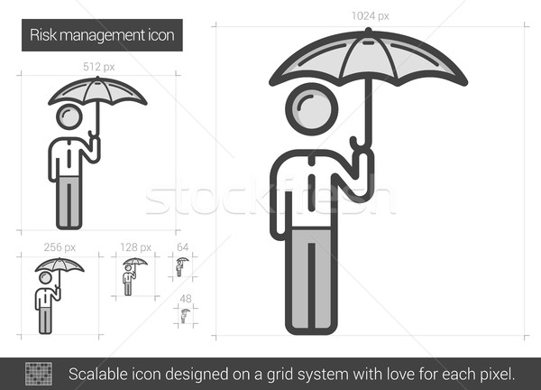 Risiko line Symbol Vektor isoliert weiß Stock foto © RAStudio
