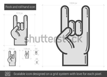 Сток-фото: рок · катиться · стороны · линия · икона · вектора