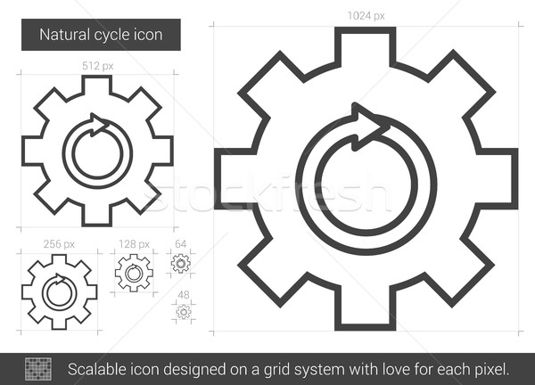 Natural cycle line icon. Stock photo © RAStudio