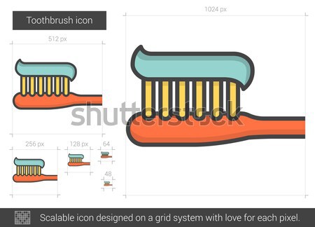 Toothbrush line icon. Stock photo © RAStudio