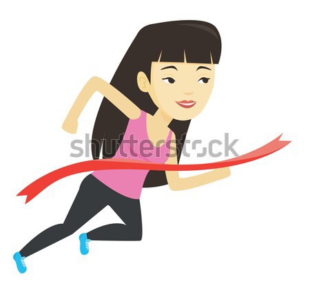 Foto stock: Atleta · feliz · Asia · ejecutando