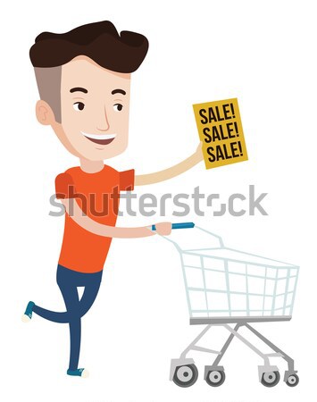 Stockfoto: Man · lopen · haast · store · verkoop · asian