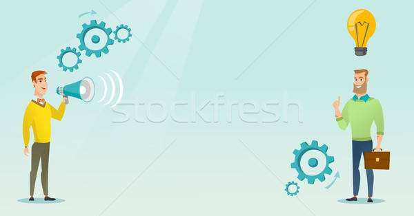 Announcement for business idea vector illustration Stock photo © RAStudio