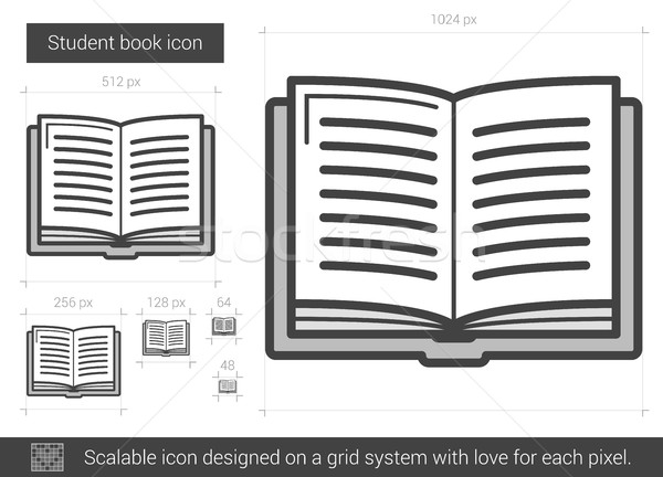Student book line icon. Stock photo © RAStudio