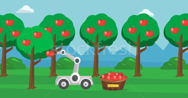 Robot picking apples at harvest time. Stock photo © RAStudio