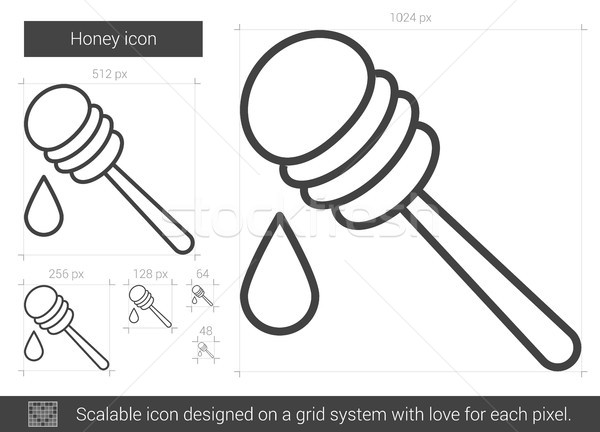 はちみつ 行 アイコン ベクトル 孤立した 白 ストックフォト © RAStudio