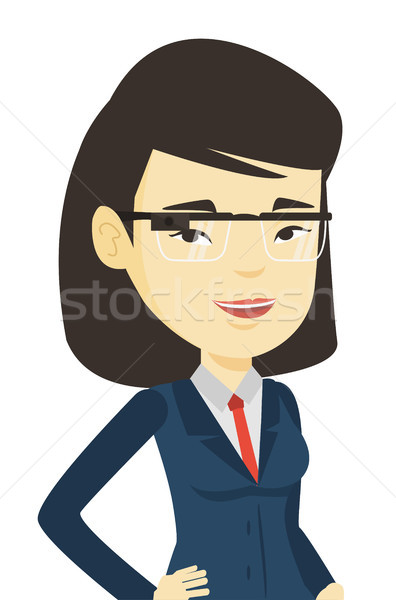 Woman wearing smart glass vector illustration. Stock photo © RAStudio