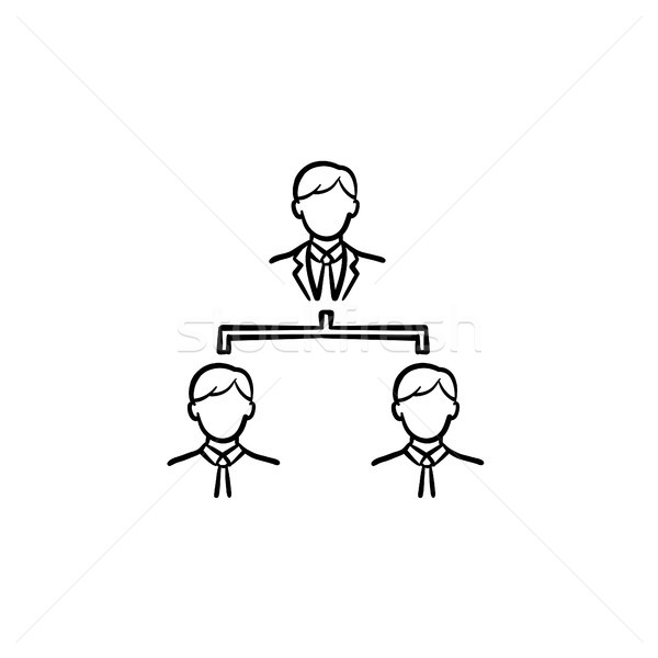 Stock photo: Boss hand drawn sketch icon.