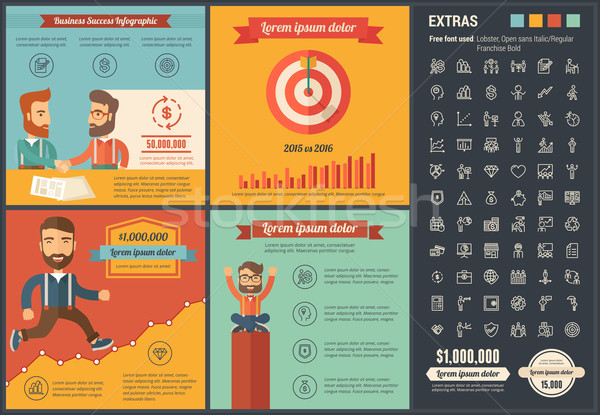 Stock photo: Business flat design Infographic Template