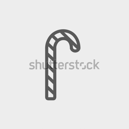 Candy cane line icon. Stock photo © RAStudio