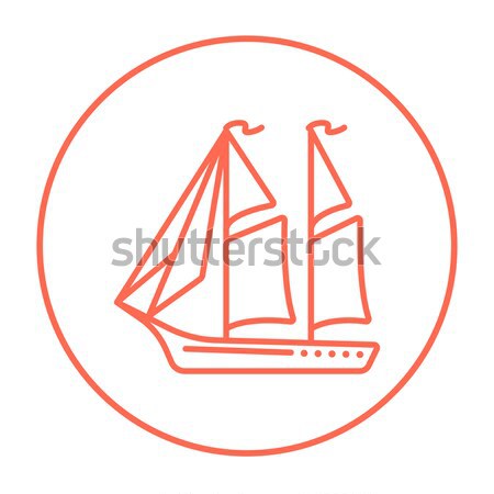 Sailboat line icon. Stock photo © RAStudio