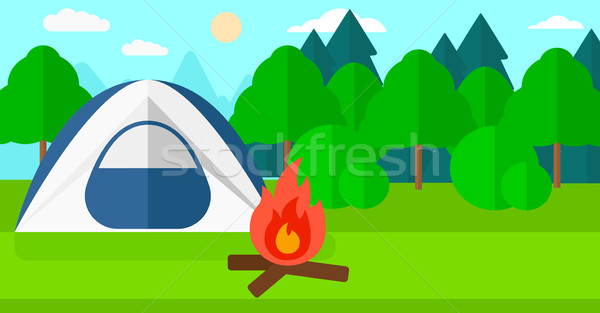 Camping tenda vettore design illustrazione Foto d'archivio © RAStudio