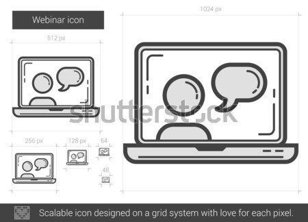 Online education line icon. Stock photo © RAStudio