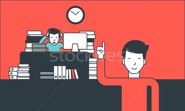 Businessman in hard working. Stock photo © RAStudio