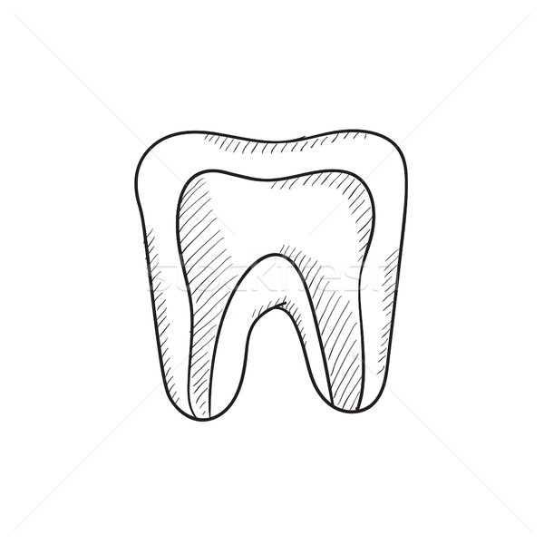 Molar tooth sketch icon. Stock photo © RAStudio